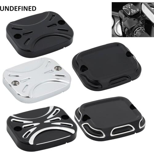 Front Brake Master Cylinder Cover for Harley Softail Dyna FXD Street Bob Fatboy Deluxe Heritage Sportster XL 883R Black Crhome