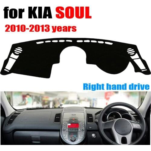 Car dashboard cover mat for KIA SOUL 2010-2013 years Right hand drive dashmat pad dash covers auto dashboard accessories