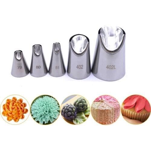 2/3/4/5/7 pcs/set Dahlia Rose Petals Ruffle Leaf Tips Icing Piping Nozzles Fondant Cake Decorating Pastry Cupcake Tools