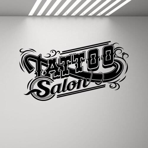 Tattoo Salon Wall Decal Tattoo Shop Sign Logo Wall Sticker Tattoo Studio Design Door Window Decor Vinyl Removable Mural X560