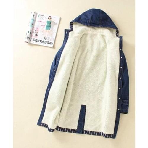 Winter Hooded Women Coat 2019 Fashion Thick Faux Sheepskin Long Jacket Winter Overcoat Female Solid Warm Trench Coats Plus size