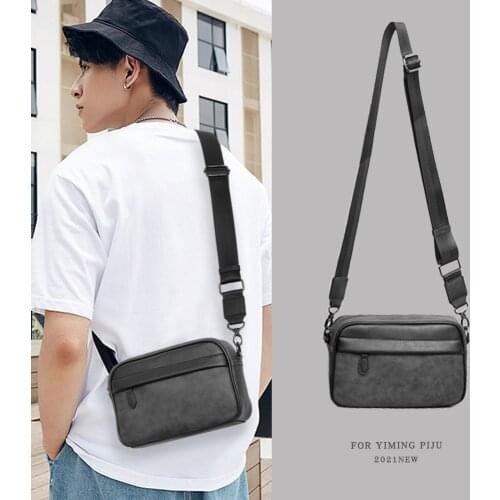 Casual Small Crossbody Bags For Men Casual Leather Shoulder Phone Purse Male Chest Bag 2021 Casual Messenger Bags Mens Satchel