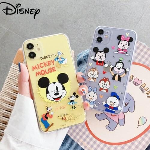 DISNEY 2021 Mickey Silicone Case for IPhone 11 Pro Xs Max FOR IPhone 12 12PRO 12PROMAX Official Liquid Silicon 360 Full Cover
