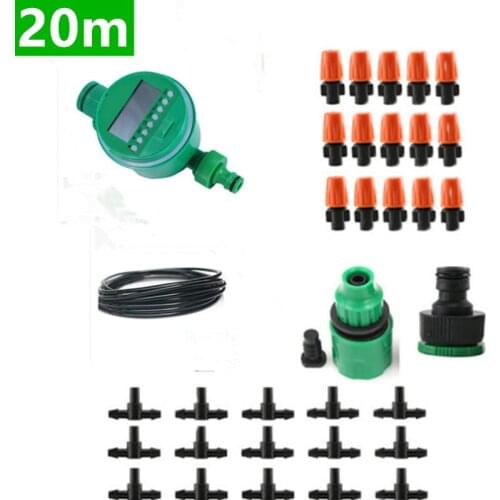 20m Automatic Micro Drip Irrigation System Garden Irrigation Spray Self Watering Kits With Adjustable Dripper Watering Kits Bw07