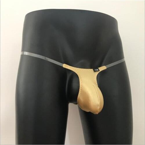 Mens Hot Big Golden Red Pink Black White Top Quality Pouch Sexy Man G strings Lingerie Underwear