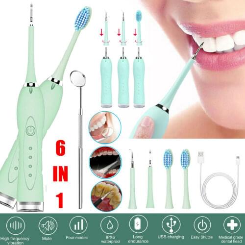 Ultrasonic Sonic Dental Scaler Calculus Plaque Remover Tool Kit Tooth Stains Tartar Cleaner Dentist Whiten Teeth Health Hygiene