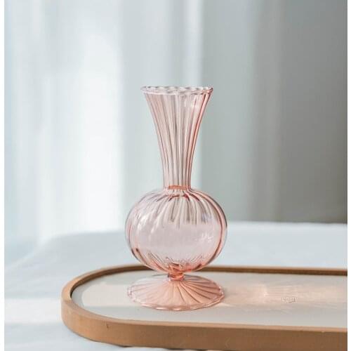 Flower Vase for Table Decoration Living Room Decorative Vase Modern Table Ornaments Floral Flower Glass Vase