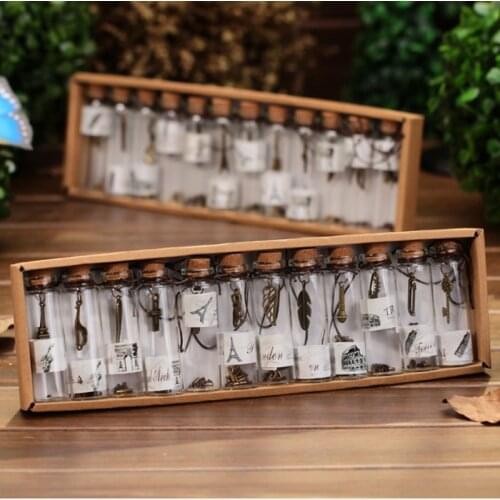Vintage Sand Drift Bottle Mini Cute Clear Cork Stopper DIY Glass Bottles Craft Wishing Small Decorate Jars Storage Containers