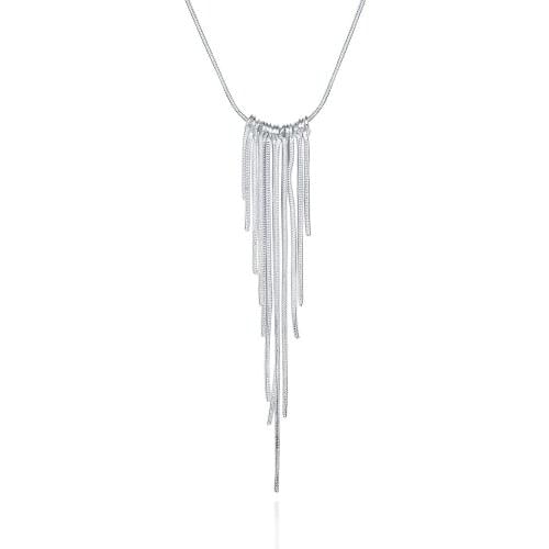 ZEMIOR Tassel Unisex White Pendant Necklaces For Women Men Simple Rope Chain Necklace Anniversary Fashion Jewelry Recommend