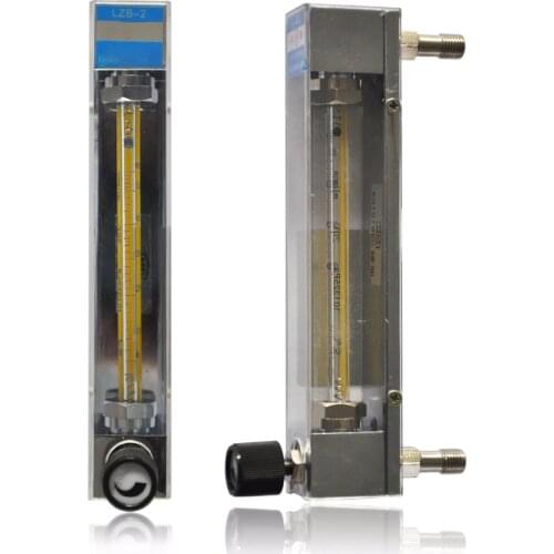 The Liquid medium 6~60 ml/min flow range and Glass body material stainless steel float Inline rotameter