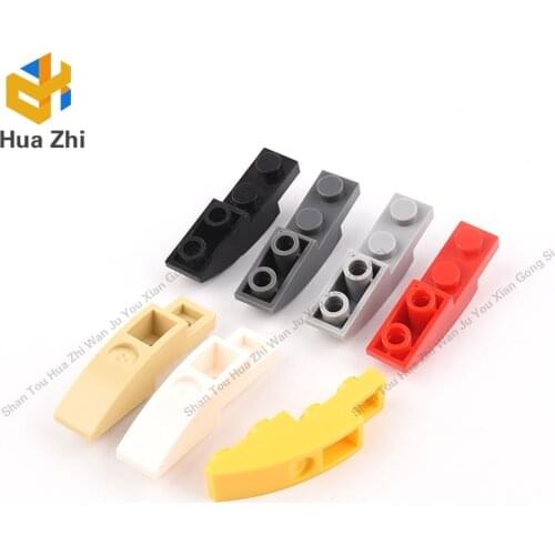 Building Blocks Parts 13547 10PCS Slope Curved 4 x 1 Inverted LEGOING MOCS Education