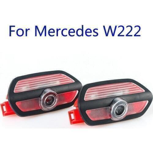 2pcs LED Car Door Welcome Light Projector Logo Lights For Mercedes Benz W222 AMG S series 2014-2019 S320 S350 S400 S450 S560 S63