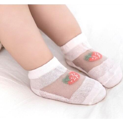 5 Pairs/Lot 0 to 5 Years Spring Summer Baby Socks Cool Fabric Infant Baby Socks Soft Cotton Anti-Slip Boat Socks For Girls Boys