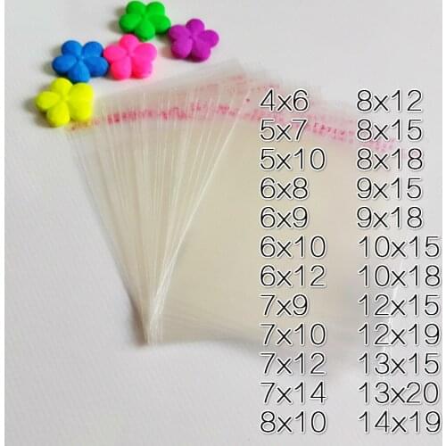 1000pcs Cellophane Bags Packaging Opp Bag Self Adhesive Clear Transparent Bags for Jewelry Pouches Plastic Display Packing Bag