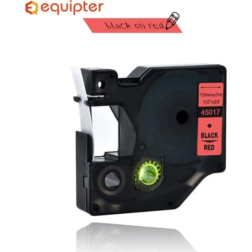 D1 Label Cassette Black On Red 12mm*7M 45017 100% Compatible Label Tape for DYMO Label Printers