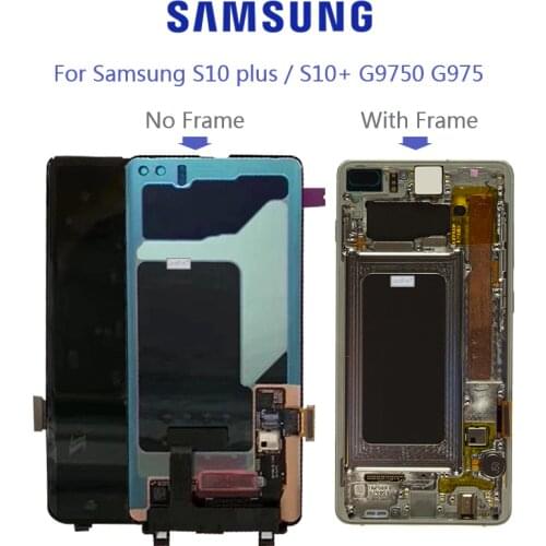 For Samsung Galaxy S10 S10 Plus SM-G9730 G973F G973U G973N LCD Display Touch Screen Digitizer Assembly Original Super Amoled