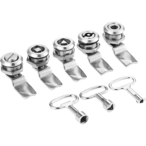 1Pc MS705 Stainless Steel Door Cam Lock Electric Cabinet Linear Triangle Inner-Hexagon Lock for Cupboard Drawer Distribution Box