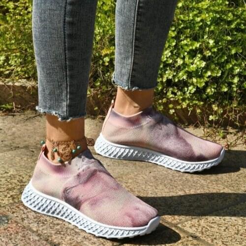 Breathable mesh casual vulcanized shoes woman flats 2021 comfortable slip on summer sneakers women shoes plus size Footwear