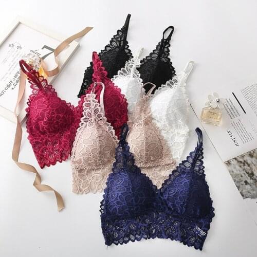 New arrival French Bra Sexy Lace Beautiful Back women Underwear push up Bra Seamless wireless Strapless lingerie intimate
