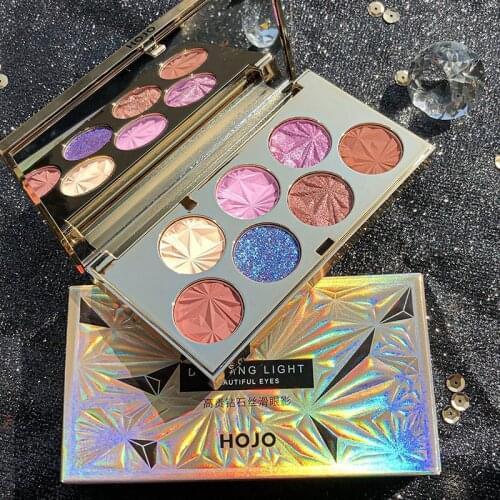 Hojo Diamond Modeling Concealer Eye Shadow Sequin Shimmering Powder Earth Color Pearly Lustre Matte Suitable Beginners GIRLS