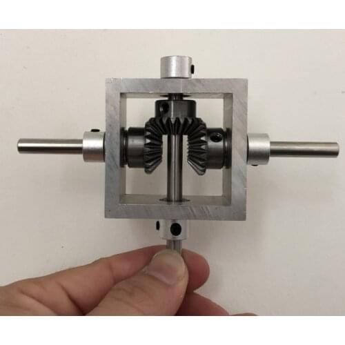 90 Degree Right Angle Transmission Reversing Gearbox Small Bevel Gear Angle Device 1:1 Mechanical Module Dual Output Shaft