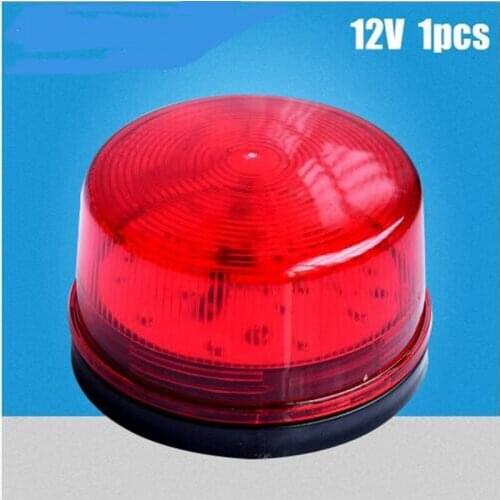Red Mini Wired DC12V Signal Warning LED Light Flash lamp High light Alarm Lamp for Home Security Alarm System