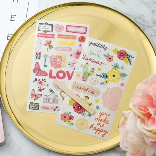 KSCRAFT 2pc Lovely Tape Rub On set for Scrapbooking DIY Projects/Photo Album/Card Making Crafts