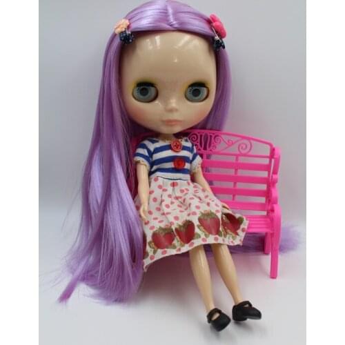 Free Shipping big discount RBL-282DIY Nude Blyth doll birthday gift for girl 4colour big eyes dolls with beautiful Hair cute toy