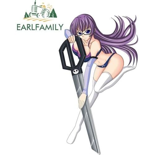 EARLFAMILY 13cm x 7.4cm Vinyl Car Stickers for Akame GA Kill Sheele Anime Decals Camper Laptop Scratch-Proof Car Door Protector