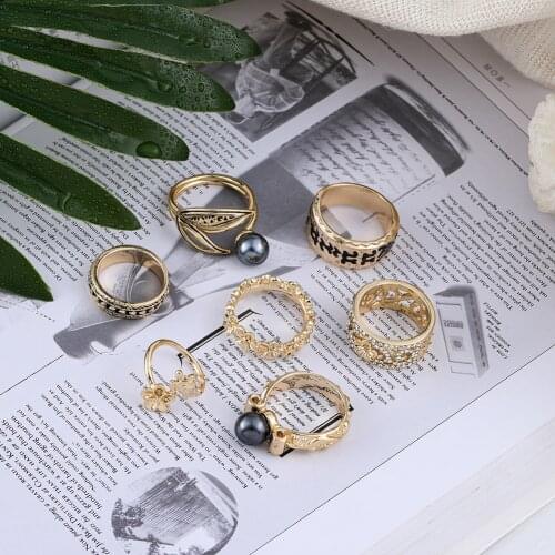 SophiaXuan Couple Rings Hawaiian Designer Jewelry Finger Ring Leaf Pearl Vintage Summer Sale for Women Size 10 11 Gift Female