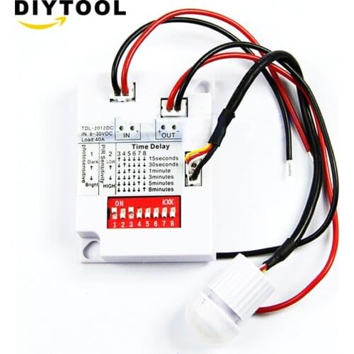 12V 24V 7-10M PIR Motion Sensor Switch IR Infrared Human Body Induction Sensor Detector Switch for LED Light Corridor Aisle Home