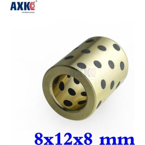 2021 Direct Selling Rolamentos Thrust Bearing Axk 8x12x8 Mm Linear Graphite Copper Set Bearing Bushing Oil Self-lubricating Jdb