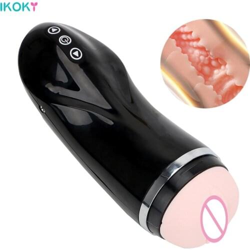 Silicone Real Vagina Pussy Vibrator for Men Sex Toys Penis Massage Glans Suck Male Masturbator Adult Product Erotic Machine Shop