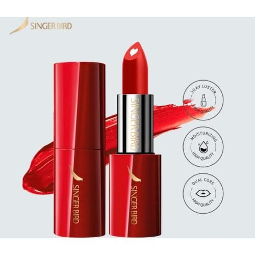 SINGERBIRD Matte Lips Makeup Lip Gloss Long Lasting Moisture Cosmetic Lipstick Red Waterproof Lip Korean Lipstick