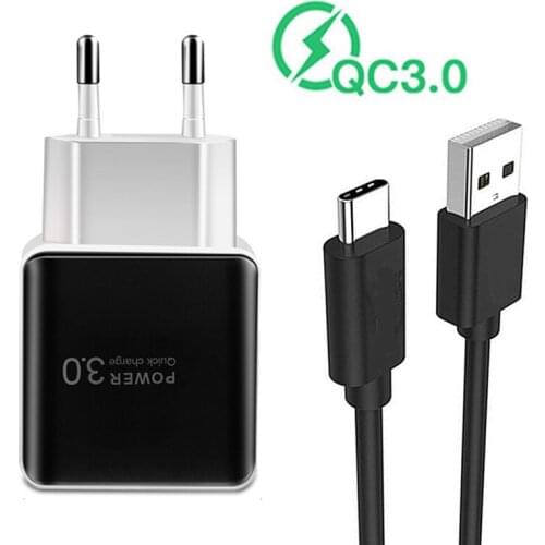 OPPO F17 Realme X50 Quick Charge USB Adapter Type C Charger Micro Cable For Samsung A5 A71 Xiaomi Mi 10 Redmi 6A 4X Note 8 9 Pro