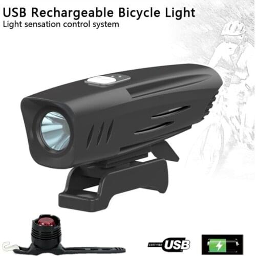 Built-in 2600mAh 18650 Battery Bike T6 LED Cycling Headlight Head Front Lights Back Safety With Bike Tail Light