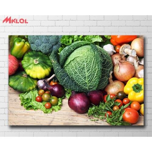 Wxkoil Wall Art Vegetable Colors Various Wall Picture For Living Room Home Decor Oil Painting On Canvas Wall Painting No Frame