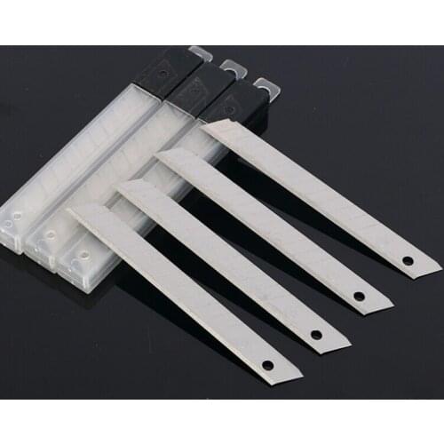 10Pcs/set Stainless Steel Replace Utility Knife Blades Snap Off Letter Cutter Opener Plastic