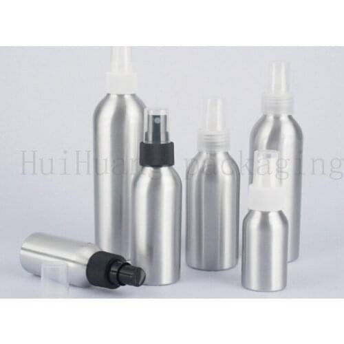 20pcs/lot 40ml 50ml 100ml 120ml 250ml Makeup Bottle Aluminum Spray Bottle Atomizer Refillable Bottle