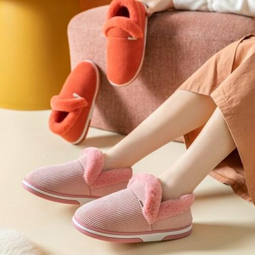 2020 Womens Slippers Winter Warm House Home Soft Non-Slip Plush Cotton Shoes Men Lovers Bedroom Ladies Girls Boys Cute Slides