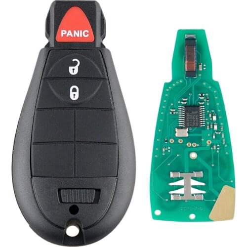 3 Buttons 433MHz Remote Car Key Fob with Chip GQ4-53T Car Key Replacement for Dodge 2013 - 2018 DODGE RAM-1500 2500 3500