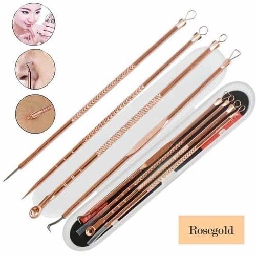 4Pcs Face Care Stainless Acne Needle Blackhead And Pimple Remover Comedone Acne Extractor Point Clean Black Head Remover Tool