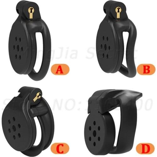 4 Types Flat BDSM Chastity Lock Cock Cage Cobra Mamba HT-V4 Penis Ring Male Chastity Device Holy Trainer Adult Sex Toys For Men