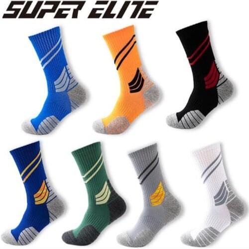 NEW 5 Pairs Mens Sports Socks SUPER Elite 2021 Basketball Socks Outdoor Running Hiking Socks Size 38-44