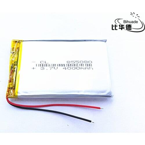 Free shipping 10pcs/lot 3.7V 4000mAh 855080 805080 Lithium Polymer LiPo Rechargeable Battery cells For Mp3 Power bank