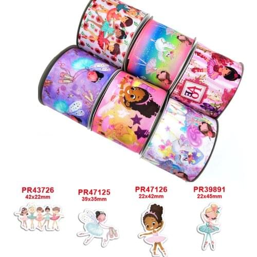 Free shipping 50 yard cartoon printed grosgrain ribbon39398