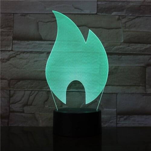 Fast Delivery 3D Lamp Customized The Flame Personalized Present for Child Touch Sensor 7 Color with Remote Led Night Light Lamp