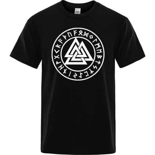 Odin Vikings Symbols Print T Shirt Men 2019 Summer Short Sleeve Mens T-Shirt Hip Hop Casual Tops Harajuku Streetwear Tee shirt