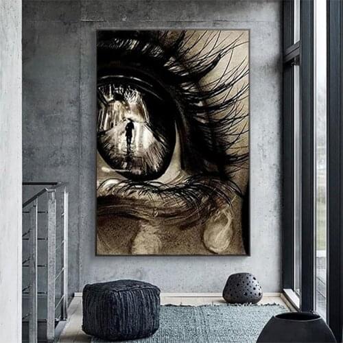 Artistic Picture Printed By Digital Eye Flower Canvas Painted on Canvas Poster As Living Room Home Decoration Frameless