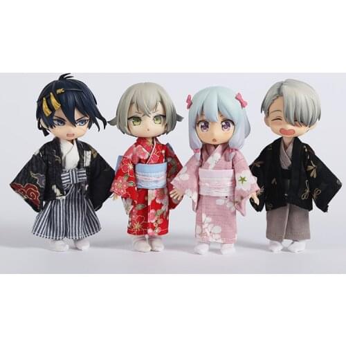 1set Kimono boy/girl style for Obitsu11 OB11 1/12 doll available for cu-poche OB11 accessories doll